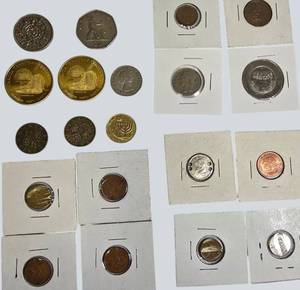 WORLD COIN & TOKEN TREASURE LOT  UNCIRCULATED MIX