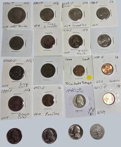 MIXED U.S. COIN LOT  ERRORS, TONING, OLDER DATES  CAPSULED & LABELED GROUP