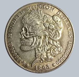 $100 Million Hobo Skull Morgan Dollar – Crazy Cool Art Coin!