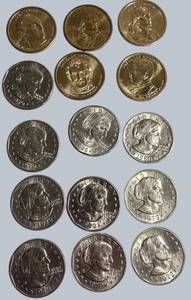 Mixed Dollar Coin Lot  Susan B Anthony & Presidential $1 Coins