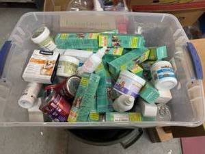 Large Tub full of Pet Supplements etc..