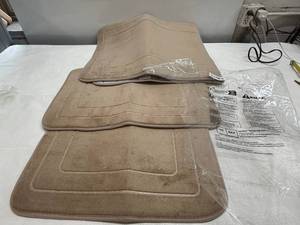 Bathroom Rug Set-Tan(Bathtub Lengh,Sink and Contour)