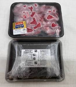 EE. 2x 1.6lbs USDA Choice Boneless Beff Stew Meat
