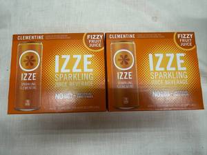 2x 68.4oz Izze Sparkling Juice Beverage-Clementine