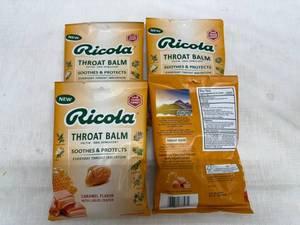 4x 32 Wrapped Drops Ricola Throat Balm-Carmel