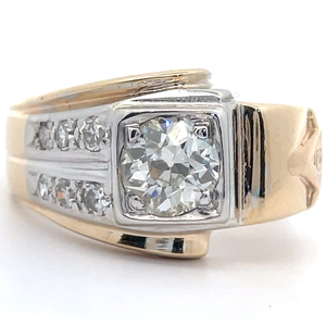 0.87 Carat Natural Diamond Ring in 14K Two-Tone Gold Appraisal Included VIDEO