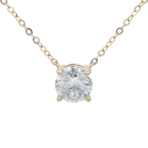 NEW 1 Carat Diamond Round Solitaire Pendant Adjustable Necklace in 14k Gold $1,999 Retail VIDEO
