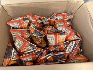 Box Of Snyders Cheddar Cheese Pretzel Pieces