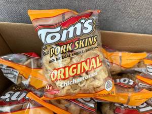 Box Of Toms Pork Rinds
