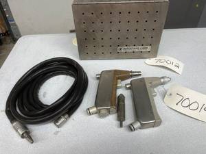 LOT OF 2 AMSC HALL Pneumatic Orthopedic Surgical Handpieces Air Powered High Torque Bone Drill Tools Designed For Cutting Drilling Reaming Implant Prep Classic Ortho Equipment Used In Hospitals & Vet Surgery