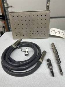 RARE Stryker Hall Pneumatic Surgical Handpiece Kit w Hose Attachments  Hall II Sterilization Case High Speed Vintage Surgical Drill Tool Incredible Collector Piece