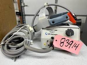 Inspektor Fiber Optic Light Source High Intensity Surgical Illuminator Adjustable Brightness Control Hospital Grade Housing Standard Light Guide Port Perfect For Headlights Endoscopy Dental Exams OR Procedures Deep Cavity Visualization