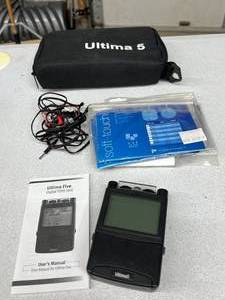 Pain Management Technologies Ultima 5 Digital TENS Unit Dual Channel Pain Relief Device Large LCD Display 5 Treatment Modes Last Setting Recall Includes Leads Case Manual Perfect For Back Pain Sciatica Muscle Recovery &amp At Home Therapy