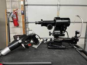 MSRP $3,000 Bausch &amp Lomb Keratometer Model 71-21-03 w Reichert Projecto-Chart Model 11082 &amp Tono-Chart 780L, Ophthalmic Eye Exam Equipment, Corneal Measurement &amp Glaucoma Testing  Both Great Working Condition