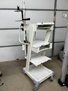 MSRP $3,500 Olympus TC-C2 Compact Endoscopy Trolley Mobile Equipment Cart Adjustable Shelves Quiet Medical Casters Cable Management Designed For Endoscopy Towers Monitor Mounting Scope Storage Perfect For GI Clinics Surgery Centers & Procedure Rooms