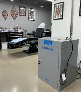 HIGHLY SOUGHT AFTER MSRP $1,500 HILCO UVC24 ULTRAPRO UV STERILIZATION CABINET, HIGH-CAPACITY UV-C DISINFECTION SYSTEM W ADJUSTABLE TIMER &amp LOCKING DOOR, STAINLESS INTERIOR RACKS FOR MEDICAL, DENTAL, SALON &amp TATTOO INSTRUMENTS LIKE NEW