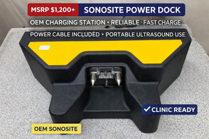 MSRP $1,200 FUJIFILM SONOSITE P12834-40 POWER PACK DOCKCHARGING STATION, WITH POWER CABLE INCLUDED, OEM CHARGER FOR PORTABLE ULTRASOUND SYSTEMS, CLINIC &amp MOBILE IMAGING READY