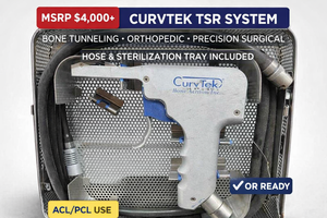 MSRP $4,000+ ARTHROTEK CURVTEK TSR BONE TUNNELING SURGICAL DRILL SYSTEM, HOSE &amp; STERILIZATION TRAY, PRECISION ORTHOPEDIC INSTRUMENT FOR ACL/PCL RECONSTRUCTION &amp; SPORTS MED PROCEDURES - OR READY