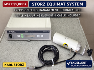 MSRP $5,000  KARL STORZ 203020 20 EQUIMAT FLUID MANAGEMENT SYSTEM, WITH 383321 30 SCALE MEASURING ELEMENT &amp CABLE INCLUDED, PRECISION SURGICAL FLUID CONTROL FOR ENDOSCOPYUROLOGY PROCEDURES, EXCELLENT WORKING CONDITION SURGICAL MUST HAVE