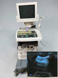 MSRP $25,000 ATL ULTRAMARK 400C ULTRASOUND SYSTEM, DIAGNOSTIC IMAGING UNIT W COLOR DISPLAY, KEYBOARD &amp TRACKBALL CONTROL, DUAL PROBE PORTS, VASCULAR, OBGYN &amp ABDOMINAL APPLICATIONS, NO PROBES INCLUDED CRACKS ON HOUSING WORKS EXCELLENT