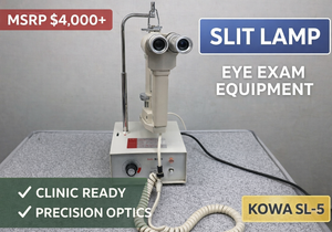 RARE PORTABLE UNIT MSRP $4,000 Kowa SL-5 Slit Lamp Biomicroscope w Power Supply, Tabletop Ophthalmic Eye Exam Equipment, Corneal &amp Anterior Segment Evaluation, ClinicOptometry Use  Great Working Condition