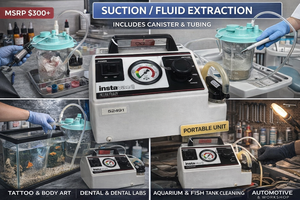 MSRP $400 Aeros Instavac II Aspirator Suction Pump w Canister MedicalDentalTattooAquariumShop Fluid Extraction System  Excellent Working Condition