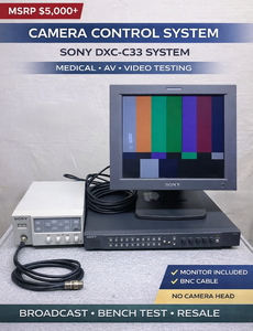 MSRP $5,000 Sony DXC-C33 Camera System, MEU-WX2 Engine, LMD-152 Monitor, Control Unit w BNC Cable  MEDICALAV VIDEO SYSTEM  NO CAMERA HEAD  GREAT WORKING CONDITION