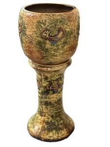 Antique Roseville Imperial Jardiniere with Pedestal, Circa 1916-1919