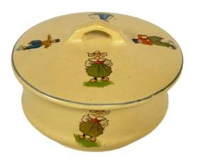 L4 - Roseville Dutch Powder Box - Antique Pre-1916