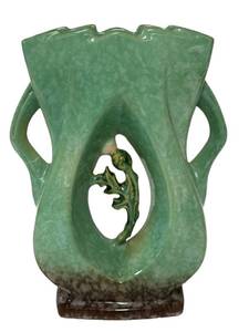 K5 - Vintage Roseville Pottery Art Wood Vase, 1951