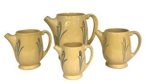 L5 - Roseville Lily of the Valley Pitchers (Lot of 4) - Vintage 1940s