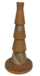 N1 - Antique Roseville Pottery Futura 390-10 Christmas Tree Vase - 1928 Art Deco - Frank Ferrel
