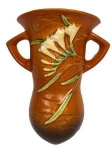 Vintage Roseville Freesia Wall Pocket 1945