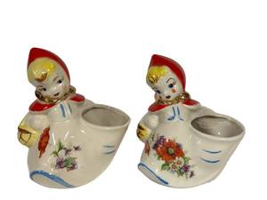 K3 - Hull Pottery Little Red Riding Hood Sugar Bowl - 1950s
