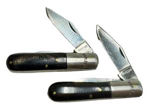 F2 - Barclay Pocket Knives - Vintage Pair, Two-Blade Folding Knives
