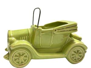 B3 - Vintage McCoy Vintage Car Planter - 1950 Green Ceramic
