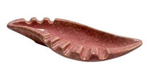 K3 - Roseville Capri Ashtray - Pink Crackle Glaze - 5977