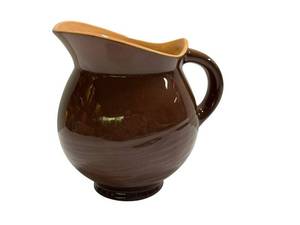 O1 - Vintage Roseville Mayfair Brown Pitcher - USA 1940