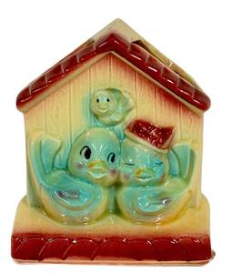 C3 - Vintage Shawnee Wall Pocket - Duck Family Ceramic Vintage Decor