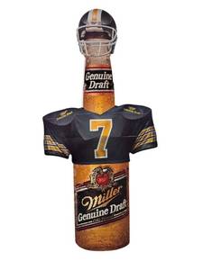 O1 - Miller Genuine Draft Cardboard Standee - Vintage Advertising Display 69x30 Inches