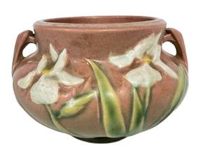 K3 - Vintage Roseville Iris Jardinier -  Original Label Intact