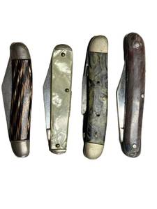 F2 - Camco USA Vintage Pocket Knives - Assorted, 3-3.5 in blades (Lot of 4)