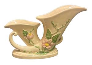 A1 - Vintage Hull Art Magnolia Cornucopia Vase