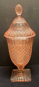 A1 - Vintage Anchor Hocking Miss America Pink Depression Glass Candy Dish