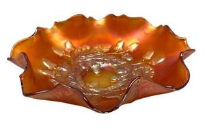 M3 - Fenton Marigold Carnival Glass Acorn Bowl