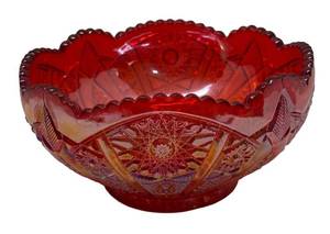 A2 - Indiana Glass Heritage Red Sunset Bowl