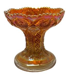 B4 - Vintage Imperial Glass Amber Vase