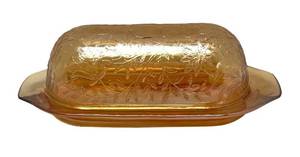 F3 - Jeanette Floragold Covered Butter Dish