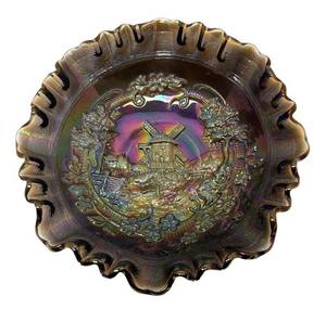F3 - Imperial Windmill Carnival Glass Bowl