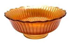 C3 - Fenton Stippled Rays Carnival Glass Bowl